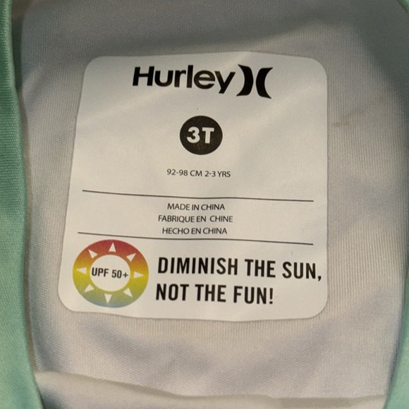 3T Hurley long sleeve rashguard, Shark Graphic Long Sleeve Swim boy or girl - Picture 3 of 3
